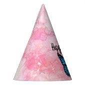 Chapeaux De Fètes Magical blue butterfly pink glitter art (Gauche)