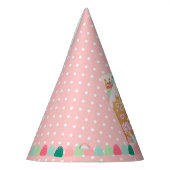 Chapeaux De Fètes Maison en pain d'épices rose Polkadot (Gauche)