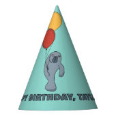Chapeaux De Fètes Manatee et Ballons fête d'anniversaire personnalis (Devant)