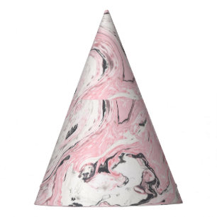 Chapeaux De Fètes Marbre noir rose : main tirée
