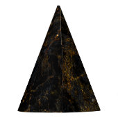 Chapeaux De Fètes Marbre noir, veines dorées, texture. (Dos)