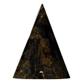 Chapeaux De Fètes Marbre noir, veines dorées, texture. (Gauche)