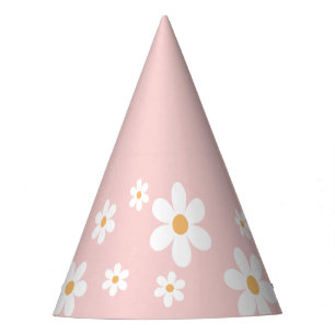 Chapeaux De Fètes marguerite rétro rose super anniversaire