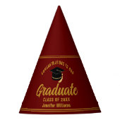 Chapeaux De Fètes Maroon Gold Graduate Custom 2025 Graduation Party (Devant)