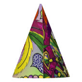 Chapeaux De Fètes Masque de plumes de Mardi Gras psychédélique (Dos)