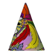 Chapeaux De Fètes Masque de plumes de Mardi Gras psychédélique (Droite)