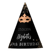 Chapeaux De Fètes Masquerade anniversaire noir masque or (Devant)