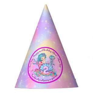 Chapeaux De Fètes Mermaid 2e anniversaire Modifier Modifier le texte