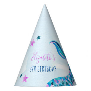 Chapeaux De Fètes Mermaid Anniversaire Papier Casquettes