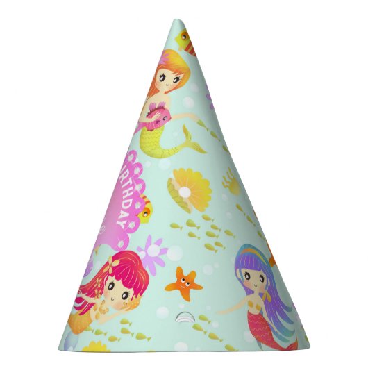 Chapeaux De Fètes Mermaids bleu (Droite)