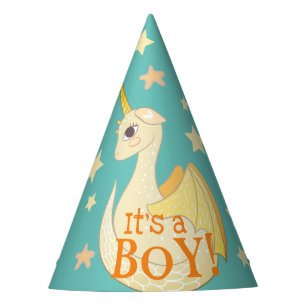 Chapeaux De Fètes Mignon C'est un garçon Anniversaire Dragon Personn