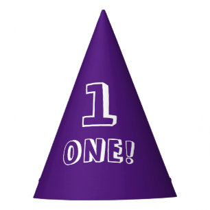 Chapeaux De Fètes mignon violet blanc numéro personnalisé âge annive