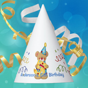 Chapeaux De Fètes Mignonne Ours d'anniversaire Âge 5 Casquette de fê