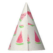Chapeaux De Fètes Mignonne pastèque : motif d'aquarelle transparente (Dos)