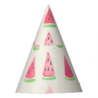 Chapeaux De Fètes Mignonne pastèque : motif d'aquarelle transparente