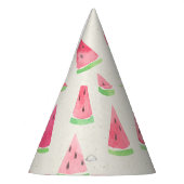 Chapeaux De Fètes Mignonne pastèque : motif d'aquarelle transparente (Gauche)