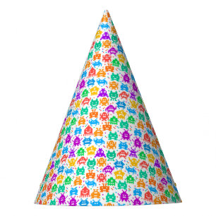 Chapeaux De Fètes Mignons monstres pixellisés colorés motifs