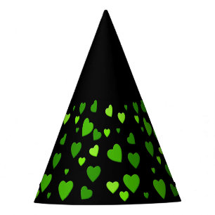 Chapeaux De Fètes mille coeurs pour vous avec arrière - plan noir