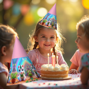 Chapeaux De Fètes Mince bébé licorne et arc-en-ciel, filles annivers