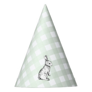 Chapeaux De Fètes MInt Green En vichy lapin lapin lapin