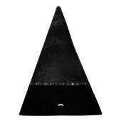 Chapeaux De Fètes Minuit Onyx Romance | Black Satiny Grunge Damask (Droite)