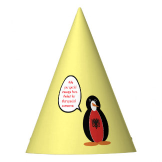 Chapeaux De Fètes Mme Pingouin personnalisée Albanie