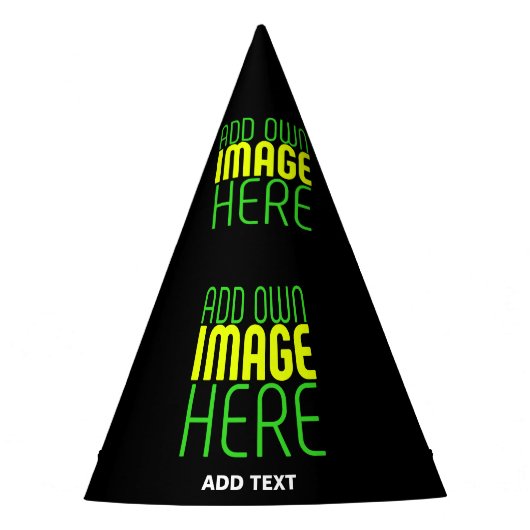 CHAPEAUX DE FÈTES MODÈLE DE TEXTE D'IMAGE NOIRE SIMPLE ET MODERNE (Devant)