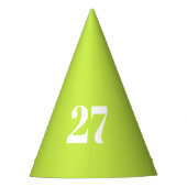 Chapeaux De Fètes Modern lime green custom number fun birthday (Devant)