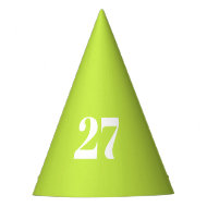 Chapeaux De Fètes Modern lime green custom number fun birthday