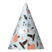 Chapeaux De Fètes Moderne Cute Éffrayant Un Halloween Bleu Anniversa (Dos)