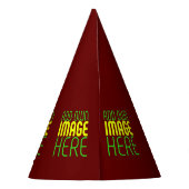 CHAPEAUX DE FÈTES MODERNE ÉDITABLE SIMPLE OXBLOOD IMAGE MODÈLE TEXTE (Dos)