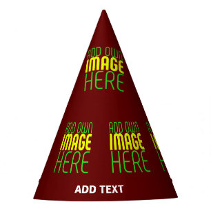 CHAPEAUX DE FÈTES MODERNE ÉDITABLE SIMPLE OXBLOOD IMAGE MODÈLE TEXTE
