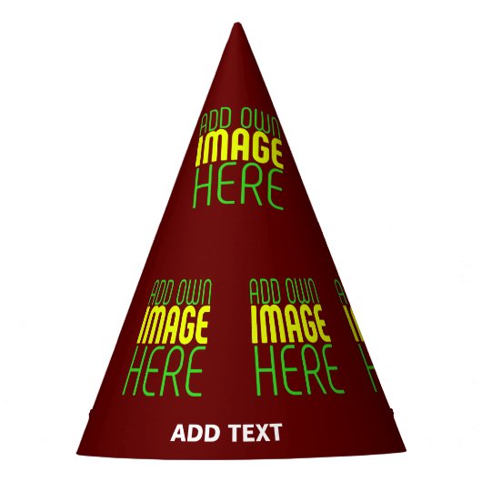 CHAPEAUX DE FÈTES MODERNE ÉDITABLE SIMPLE OXBLOOD IMAGE MODÈLE TEXTE (Devant)