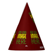 CHAPEAUX DE FÈTES MODERNE ÉDITABLE SIMPLE OXBLOOD IMAGE MODÈLE TEXTE (Gauche)