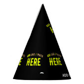 CHAPEAUX DE FÈTES MODERNE ET MODERNE PERSONNALISABLE NOIR VÉRIFIÉ (Gauche)