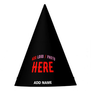 CHAPEAUX DE FÈTES MODERNE ET MODERNE PERSONNALISABLE NOIR VÉRIFIÉ