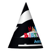 Chapeaux De Fètes Moderne Personnalisé Joyeux Anniversaire Nom Cool (Gauche)