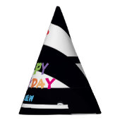 Chapeaux De Fètes Moderne Personnalisé Joyeux Anniversaire Nom Cool (Droite)