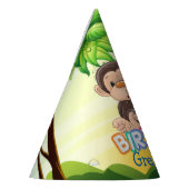 Chapeaux De Fètes Monkey 2e fête d'anniversaire personnalisée (Gauche)