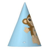 Chapeaux De Fètes Monkey Birthday Party Blue (Gauche)