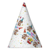 Chapeaux De Fètes Monkey Cupcakes Happy Birthday Paper  (Droite)