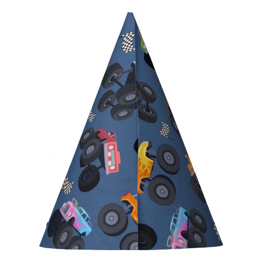 Chapeaux De Fètes Monster Trucks fête d'anniversaire (Dos)