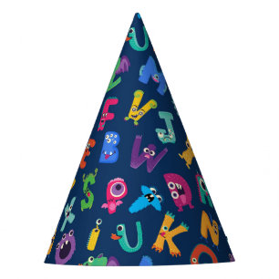 Chapeaux De Fètes Monstres de l'alphabet ABC Anniversaire Notre peti