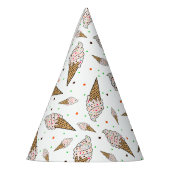 Chapeaux De Fètes Motif à cône crème glacée (Gauche)