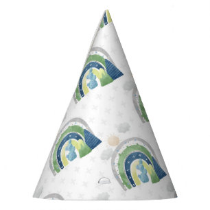 Chapeaux De Fètes Motif arc-en-ciel aquarelle