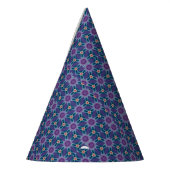 Chapeaux De Fètes Motif bleu et violet (Gauche)