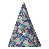 Chapeaux De Fètes Motif bleu tropical de paresse (Droite)