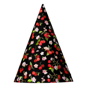 Chapeaux De Fètes Motif cerise 2