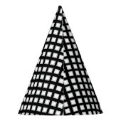 Chapeaux De Fètes Motif Checkered noir et blanc (Dos)