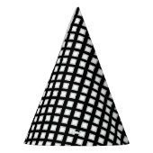 Chapeaux De Fètes Motif Checkered noir et blanc (Gauche)